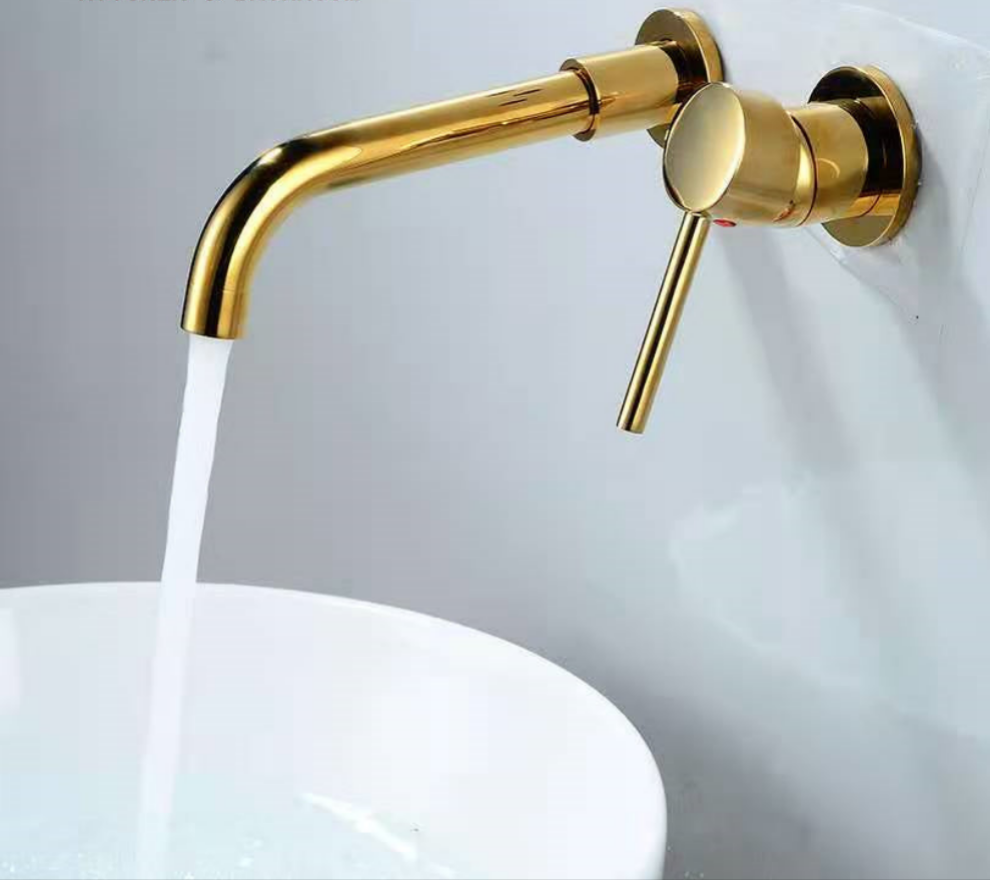 Concealed Wall Mounted Basin Tap Black