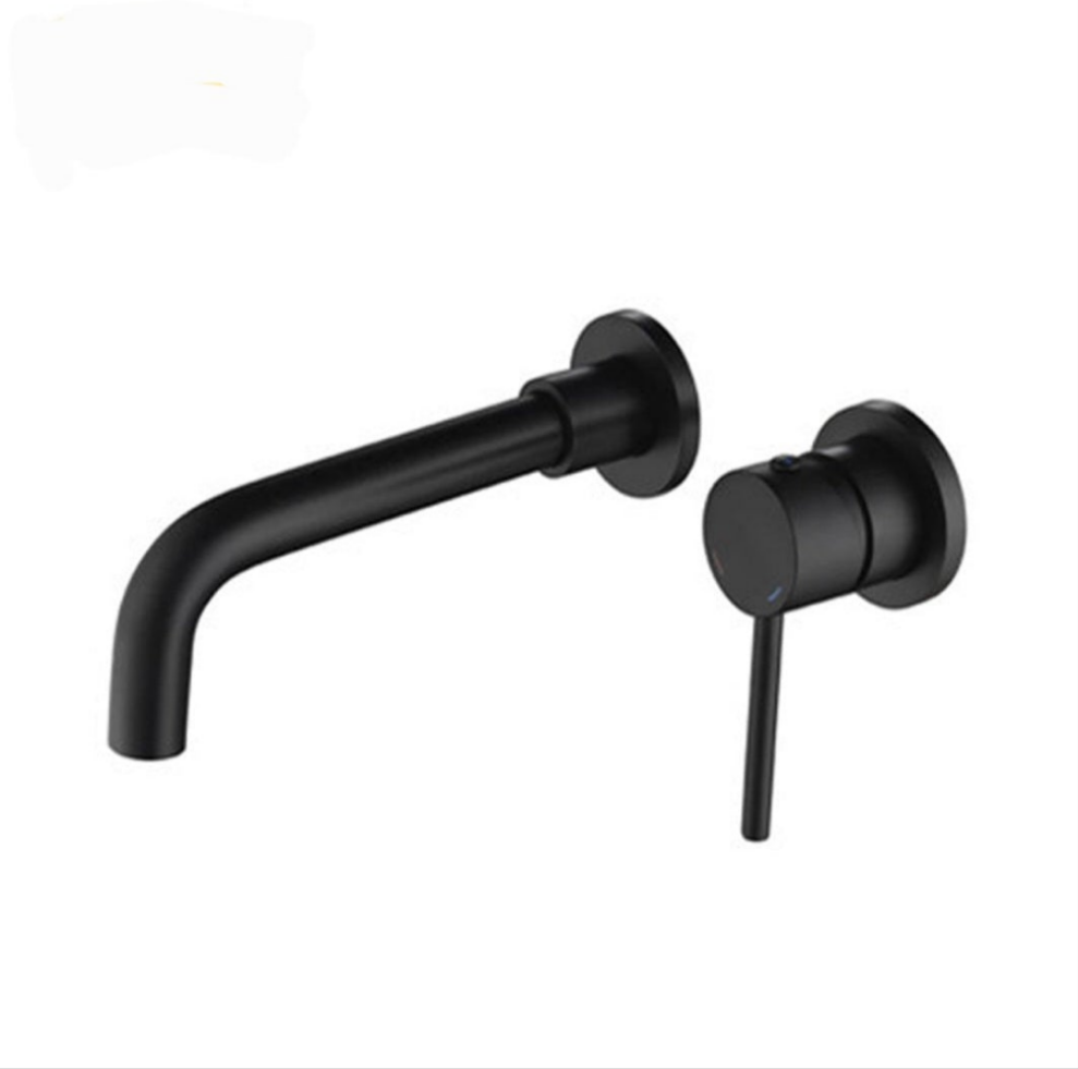 Concealed single lever basin tap.