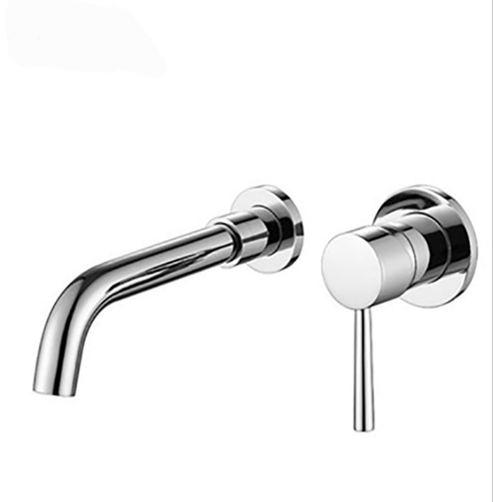 Concealed single lever basin tap.