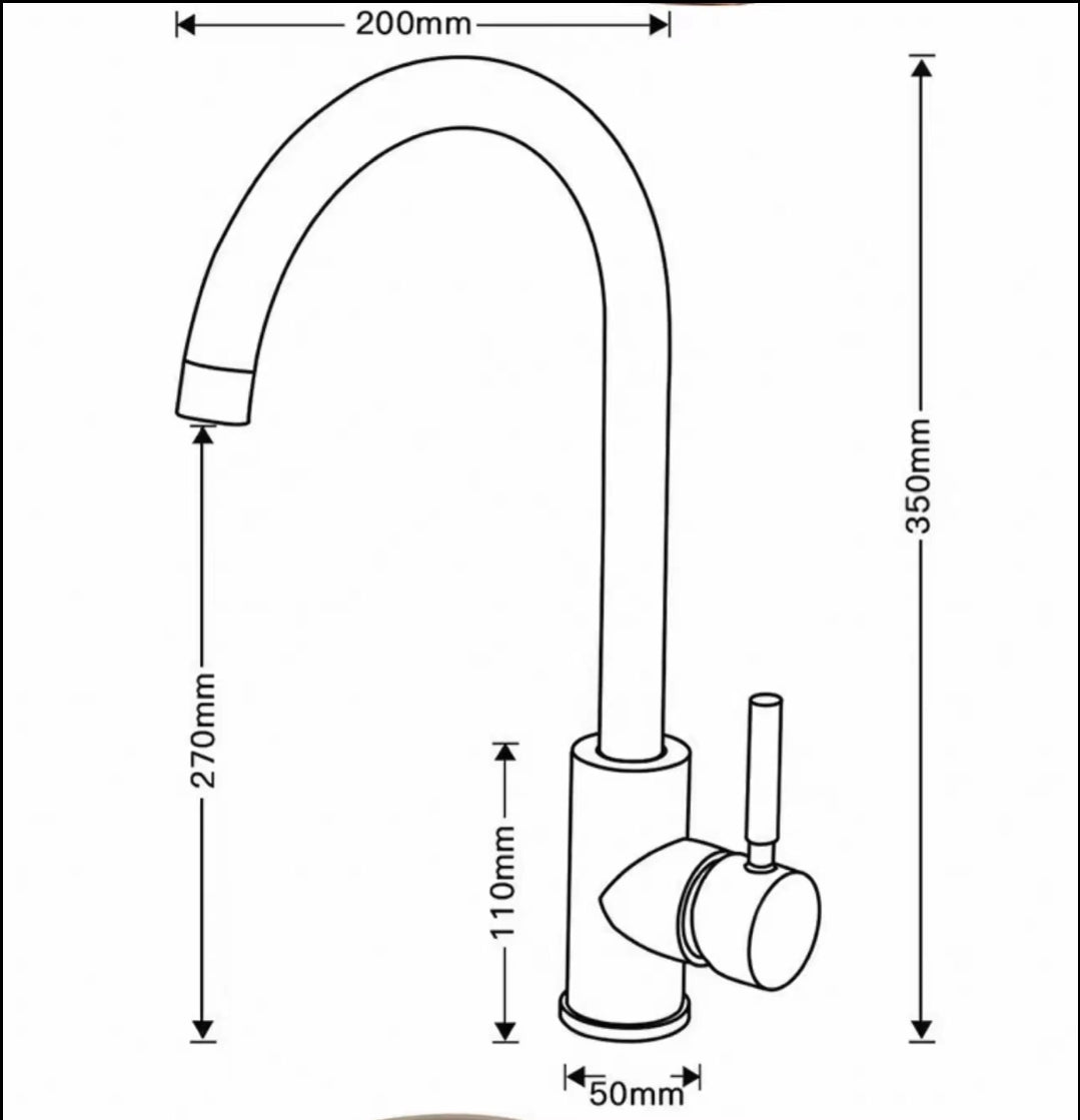 Single Handle Deck Mounted Gold Kitchen Sink Tap