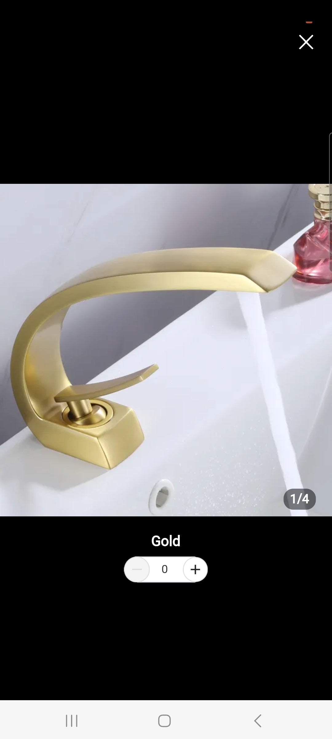 Luxury Gold, Black or Chrome Basin Deck Mounted Mixer Tap