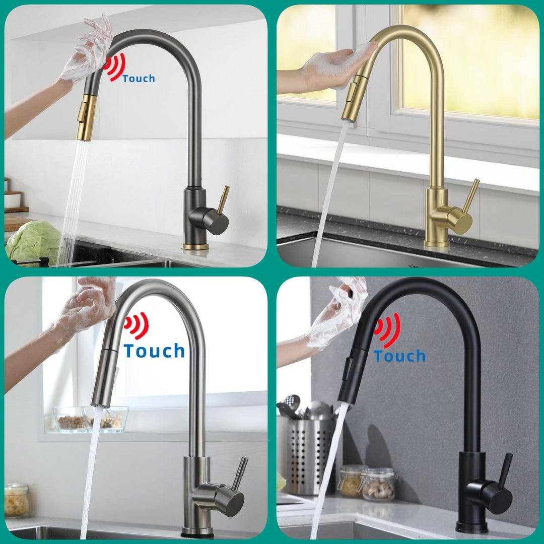 Touch sensor Pull Down Sprayer Kitchen mixer Tap