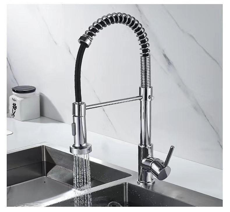 Single Lever Deck Mounted Dual Mode Spring Kitchen Tap