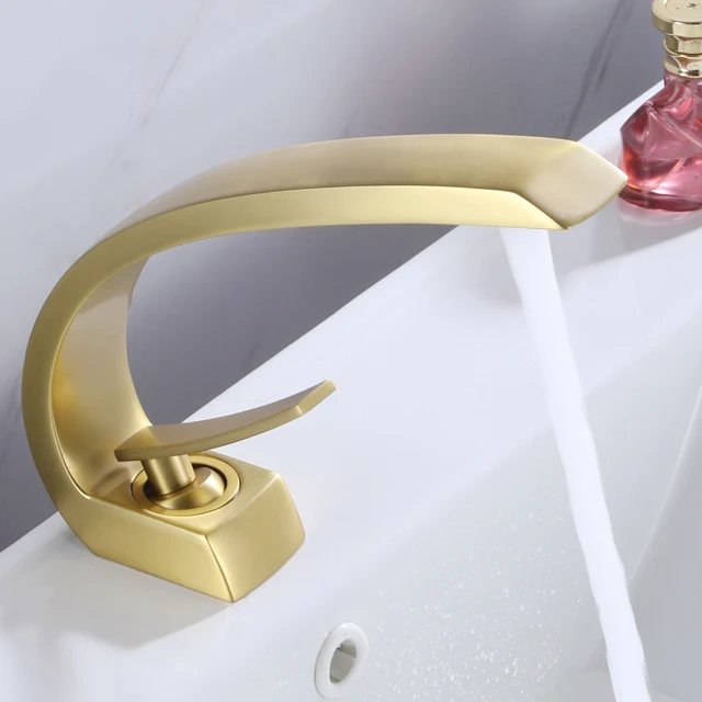 Luxury Gold, Black or Chrome Basin Deck Mounted Mixer Tap